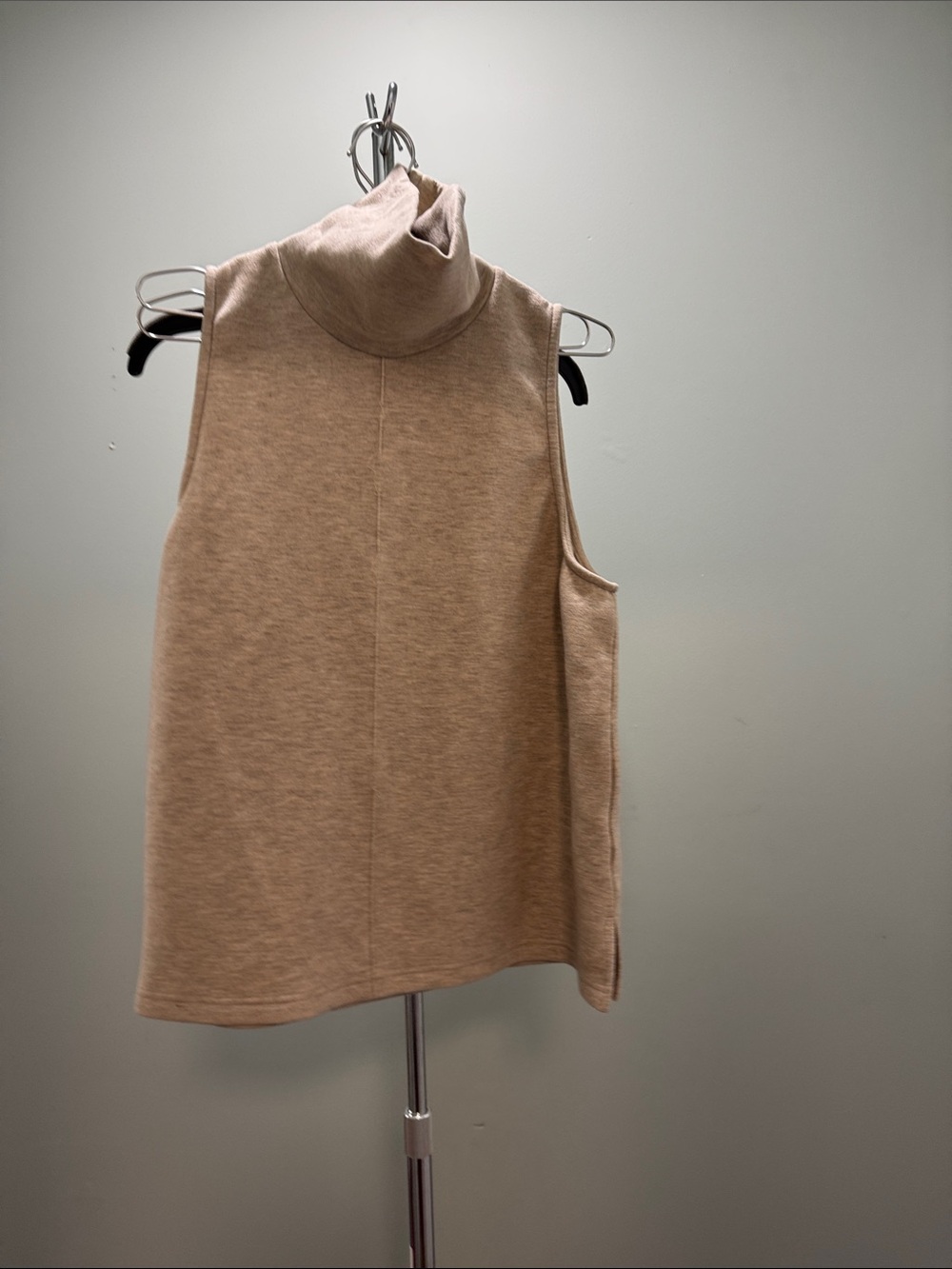 OGL Sleeveless Cowl Neck Knit Top - Beige Taupe